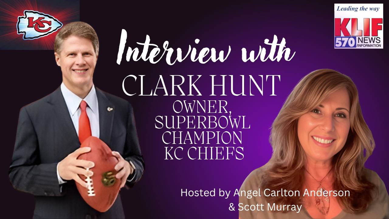 Angel Carlton Anderson with Clark Hunt